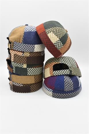 Patch Desenli Kasket Kışlık Takke Hip-Hop Bere Docker Şapka