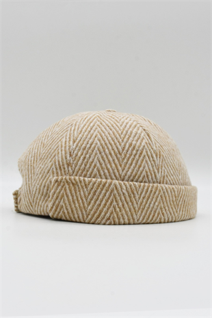 Kışlık Yeni Stil Yün Retro Hip-Hop Docker Şapka Camel