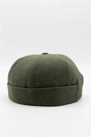 Kışlık Yeni Stil Yün Retro Hip-Hop Docker Şapka Haki