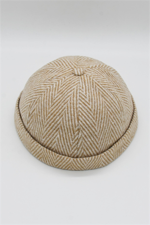 Kışlık Yeni Stil Yün Retro Hip-Hop Docker Şapka Camel