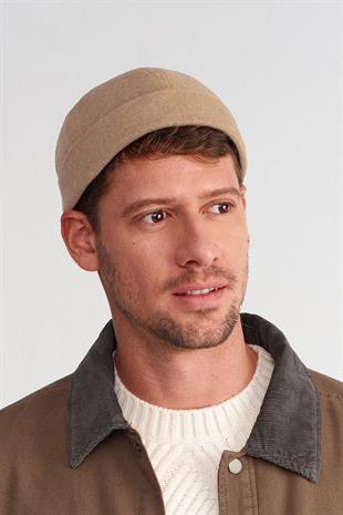 Kışlık Yeni Stil Yün Retro Hip-Hop Docker Şapka Camel