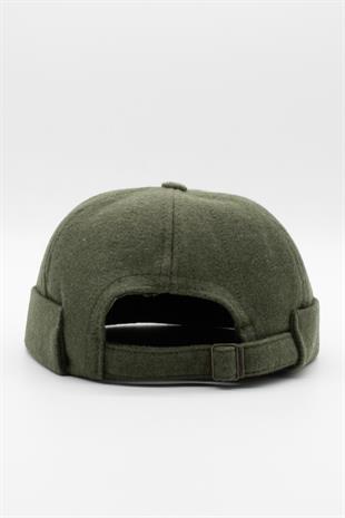 Kışlık Yeni Stil Yün Retro Hip-Hop Docker Şapka Haki