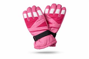 Kız Çocuk Pembe Kayak-Kar Eldiveni – İçi Polar Dolgulu