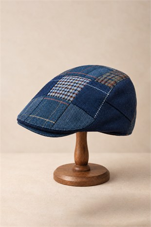 KLH Studio Dept. Deep Navy Flat Cap Kasket