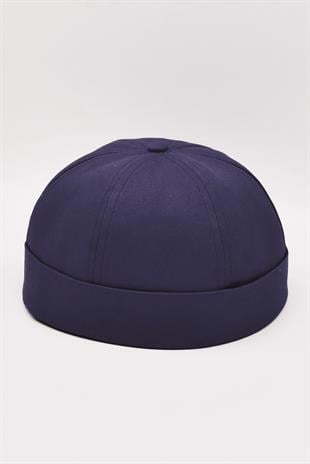 Navy Hiphop Docker Hat %100 Cotton Folded Cap