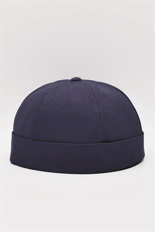 Navy Hiphop Docker Hat %100 Cotton Folded Cap