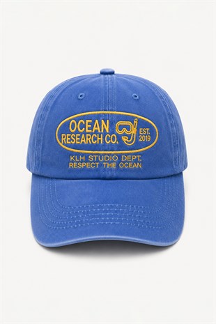 Ocean Research Co. Nakışlı Washed Dad Cap – Royal Blue