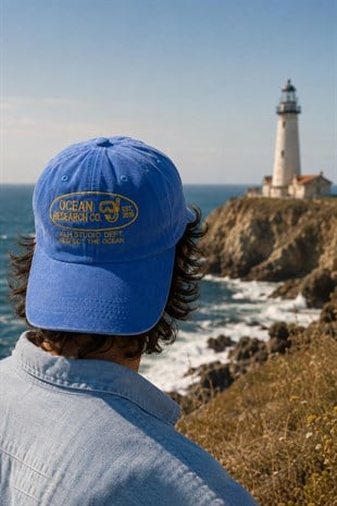 Ocean Research Co. Nakışlı Washed Dad Cap – Royal Blue