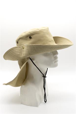 Outdoor Uv Güneş Koruyucu Şapka Camel Lejyoner Safari Şapkası