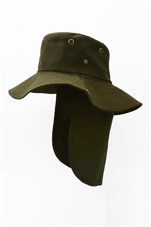 Outdoor Uv Güneş Koruyucu Şapka Haki Lejyoner Safari Şapkası