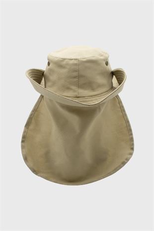 Outdoor Uv Güneş Koruyucu Şapka Camel Lejyoner Safari Şapkası