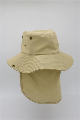 Outdoor Uv Güneş Koruyucu Şapka Camel Lejyoner Safari Şapkası