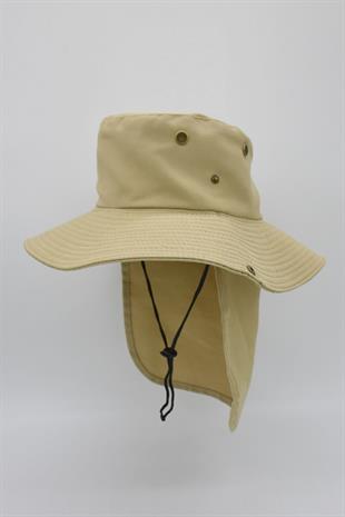 Outdoor Uv Güneş Koruyucu Şapka Camel Lejyoner Safari Şapkası