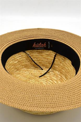 Paloma Hasır Güneş Şapkası Unisex Multicolor Bantlı Gondol Boater Şapka