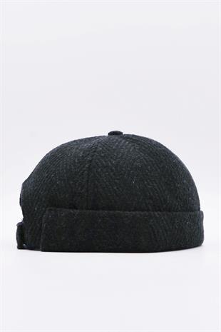 Kasket Etnik Desen Kısa Docker Şapka Vintage Cap