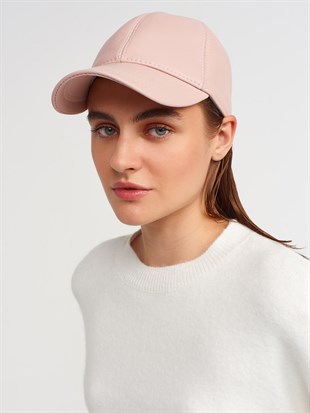 Pink Leather Womens Cap Hat