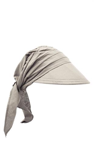 Safari Şapka Bağlamalı Siperli Bandana Plaj Şapkası Camel