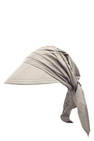 Safari Şapka Bağlamalı Siperli Bandana Plaj Şapkası Camel