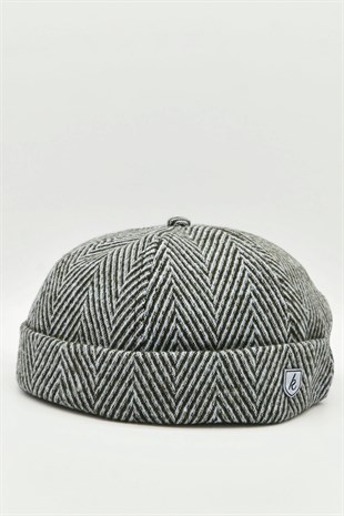 Black White Winter Hipster Beanie Docker Cap