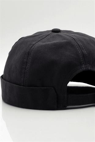 Black Hiphop Docker Hat %100 Cotton Folded Cap