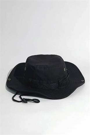 Black Outdoor Hat Uv Protect Bucket Safari Hat