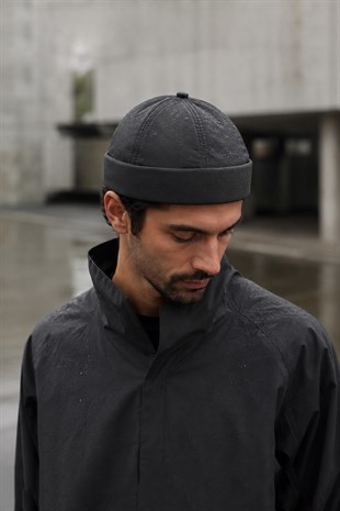 Teknik Kumaş Ayarlanabilir Docker Şapka – Technical Black