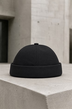 Teknik Kumaş Ayarlanabilir Docker Şapka – Technical Black