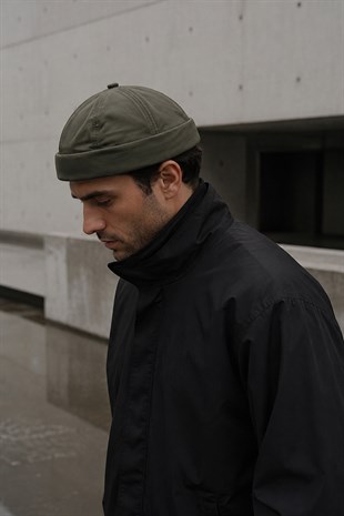 Teknik Kumaş Ayarlanabilir Docker Şapka – Deep Olive