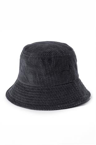 Unisex Kadife Dokulu Basic Kova Bucket Model Şapka