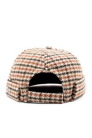 Unisex Kiremit Desenli Yünlü Docker Şapka