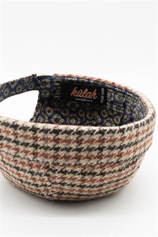 Unisex Kiremit Desenli Yünlü Docker Şapka