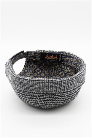 Unisex Siyah Desenli Yünlü Docker Şapka