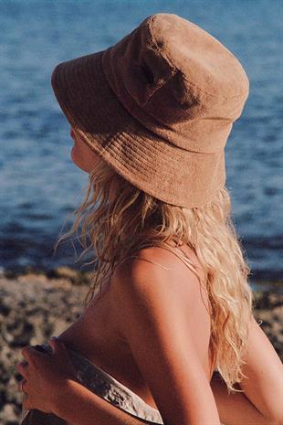 Unisex Süet Dokulu Basic Kova Bucket Model Şapka