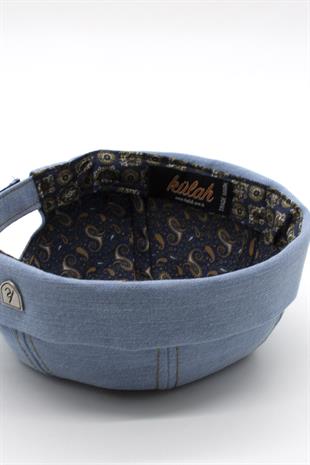 Urban Açık Mavi Docker Şapka - Sipersiz Denim %100 Pamuk Kep