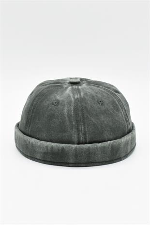 Vintage Retro Haki Eskitme Pamuk Cap Docker Şapka