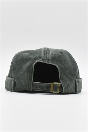 Vintage Retro Haki Eskitme Pamuk Cap Docker Şapka