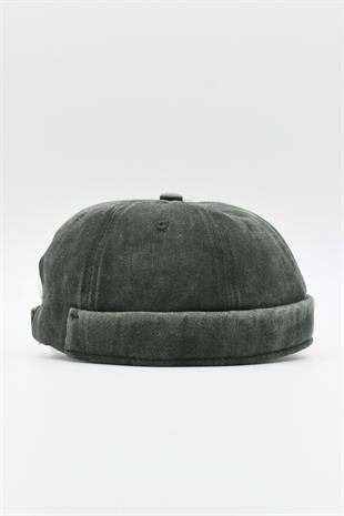 Vintage Retro Haki Eskitme Pamuk Cap Docker Şapka