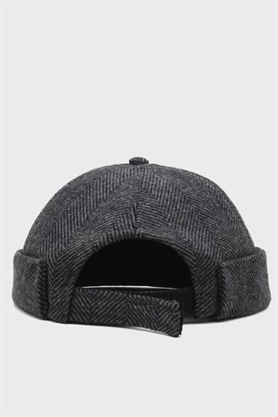 Dark Grey Winter Hipster Beanie Docker Cap