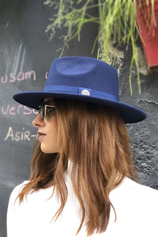 Lacivert Fötr Şapka