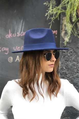 Lacivert Fötr Şapka