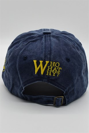 Beyzbol Cap Vintage Erkek Şapka Eskitme Kep - Mavi
