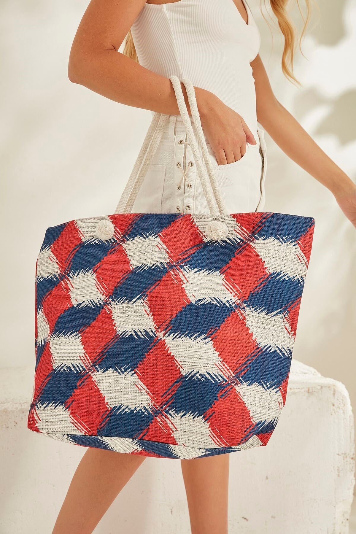 Women's Patterned Beach Bag