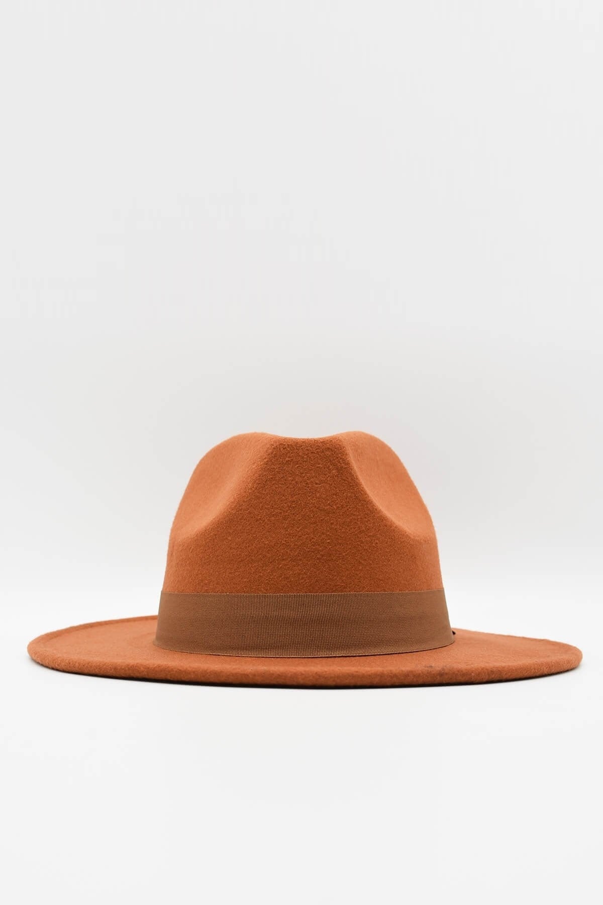 Women's Boater Brick Color Cowboy Panama Fedora Hat