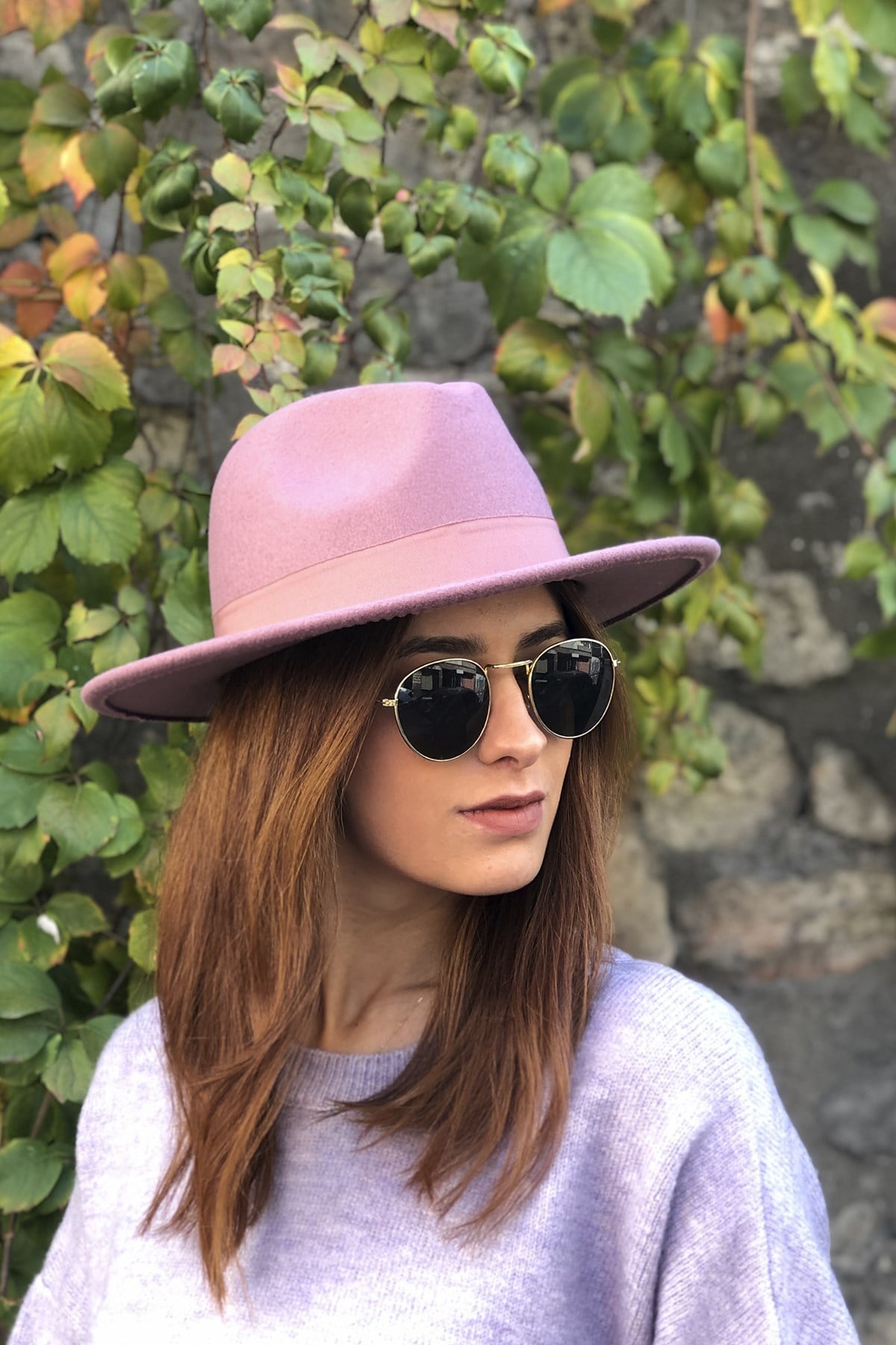 Gül Kurusu Fötr Şapka