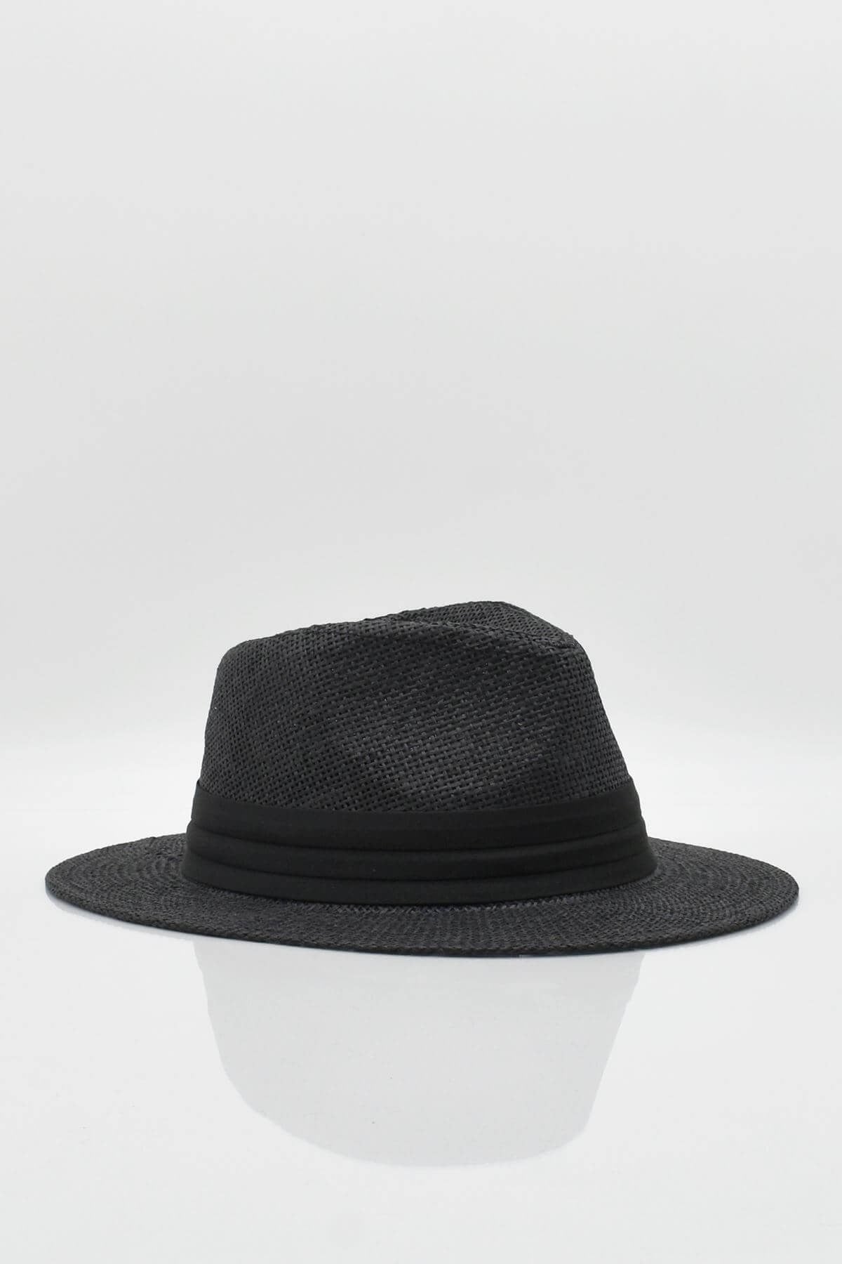 Women's Straw Beach Hat - Black