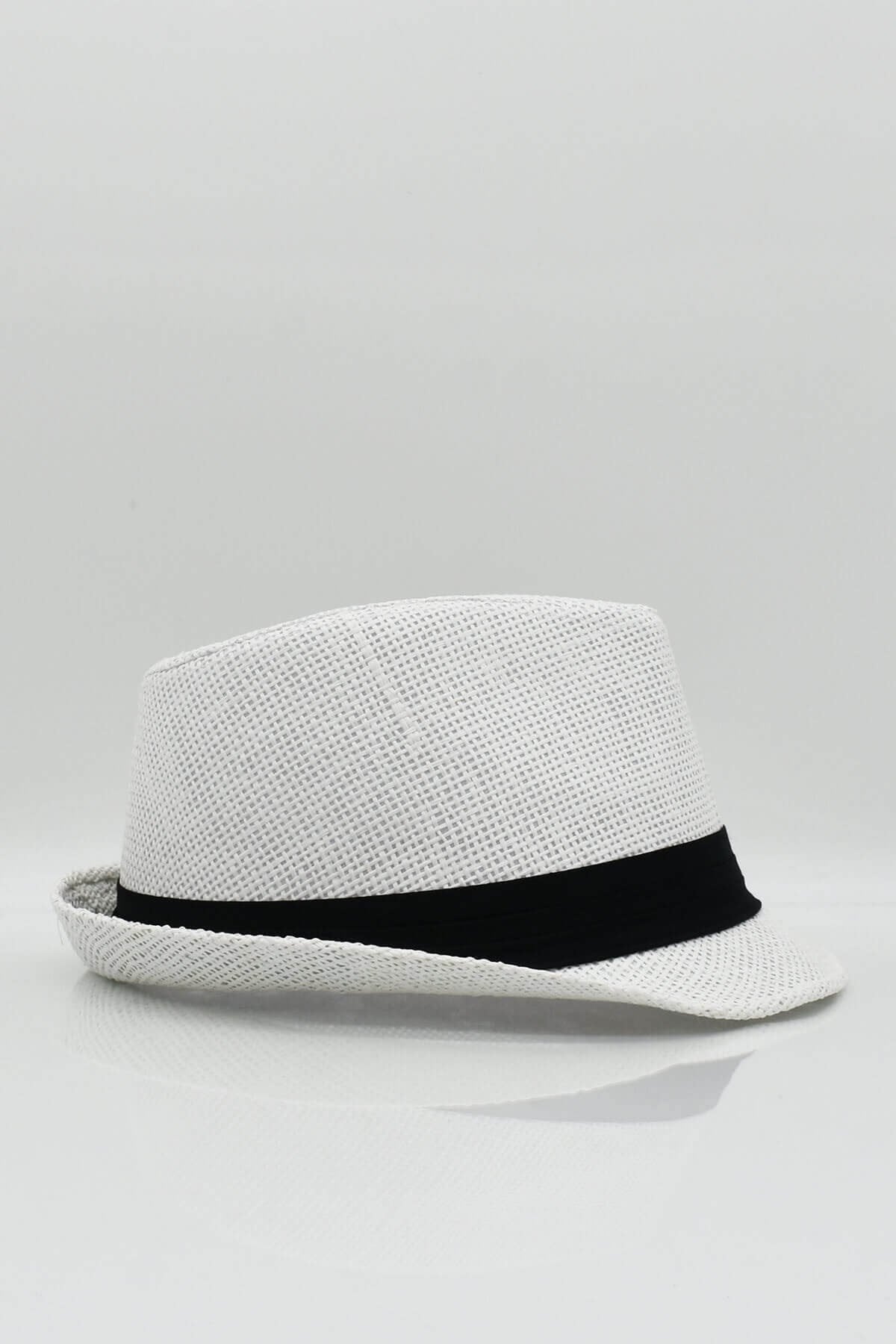 Women's Straw Fedora Hat - White