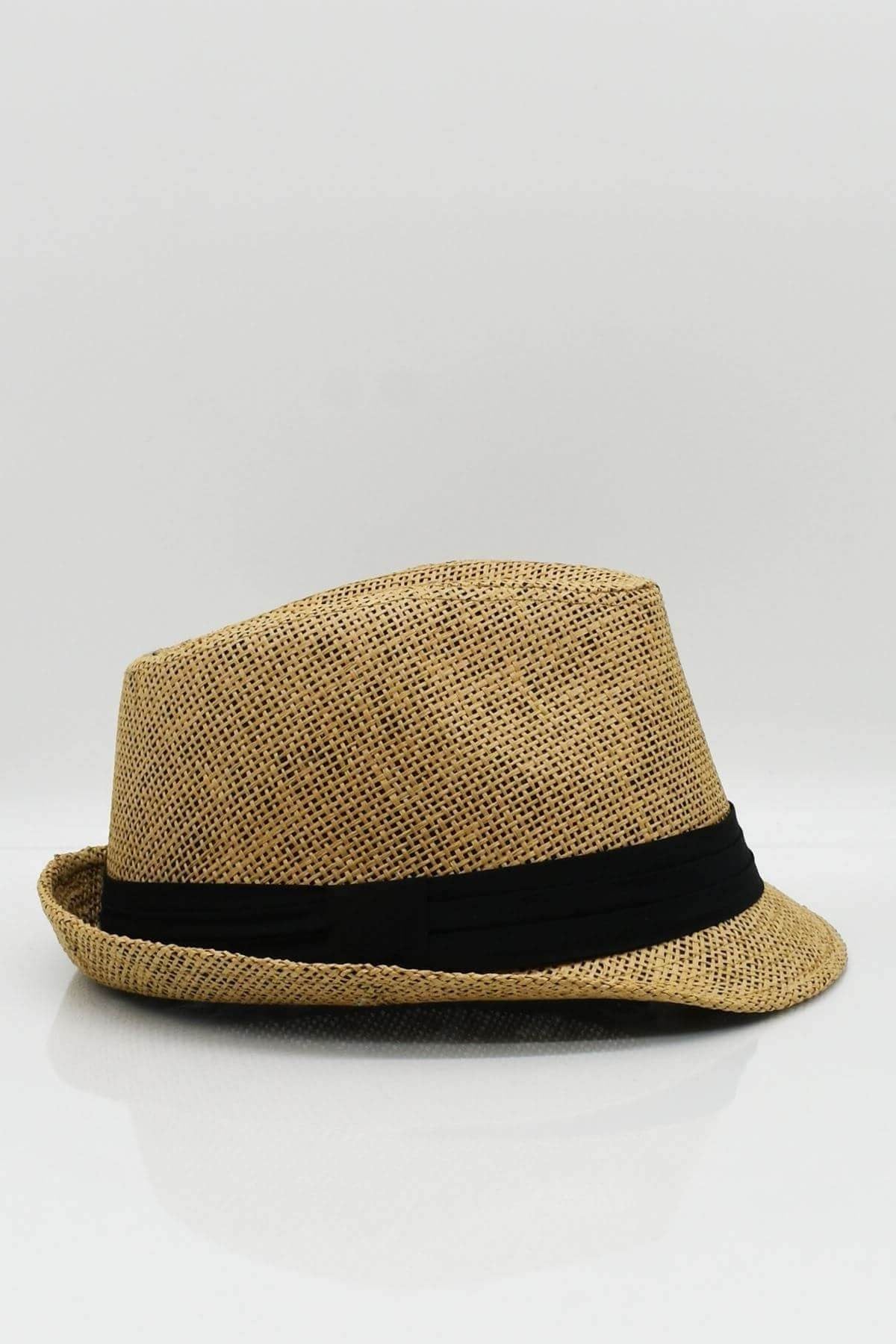Women's Straw Fedora Hat - Camel