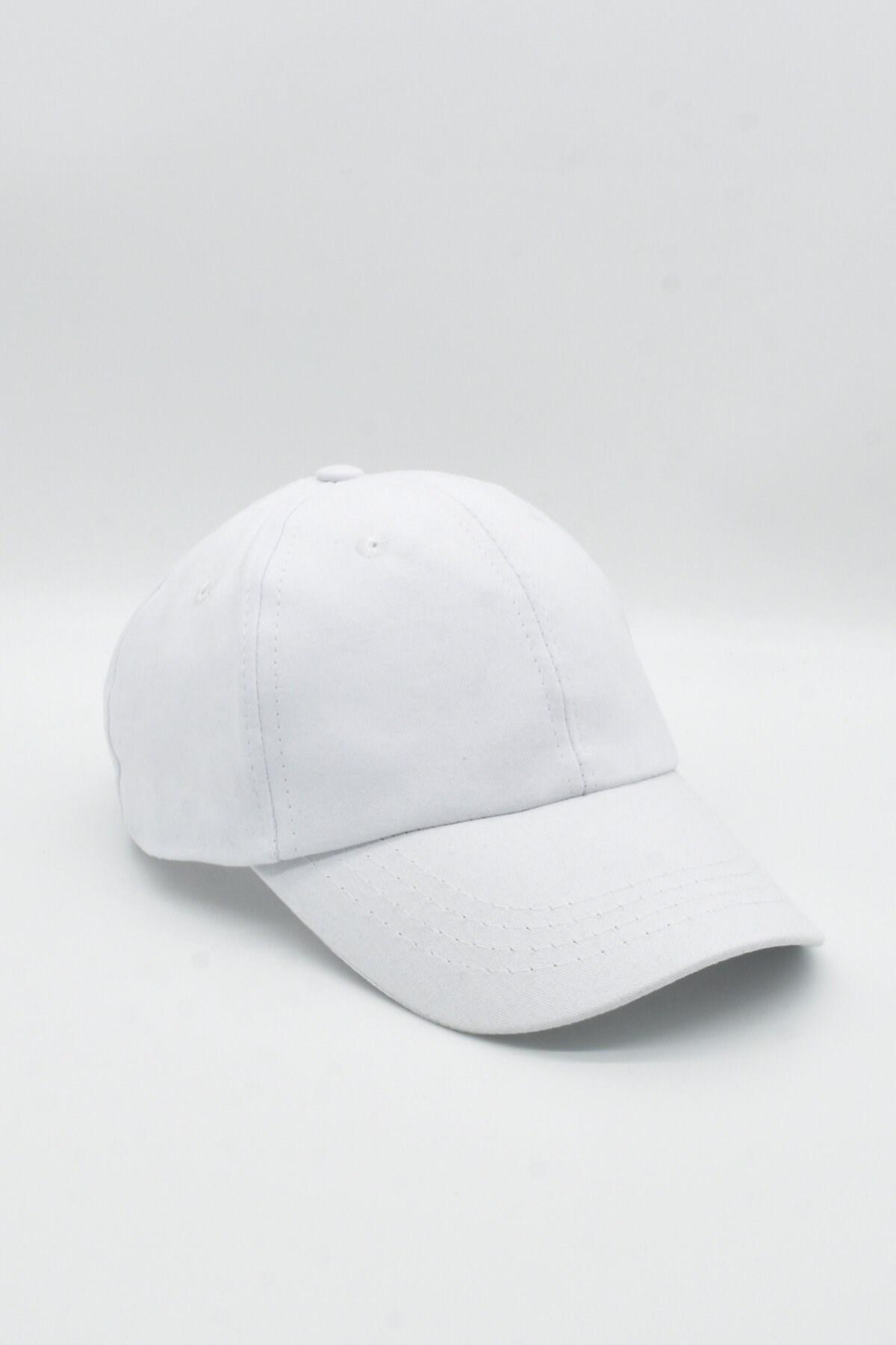 Külah Kadın %100 Pamuk Beyaz Cap Beyzbol Şapkası KLH7023