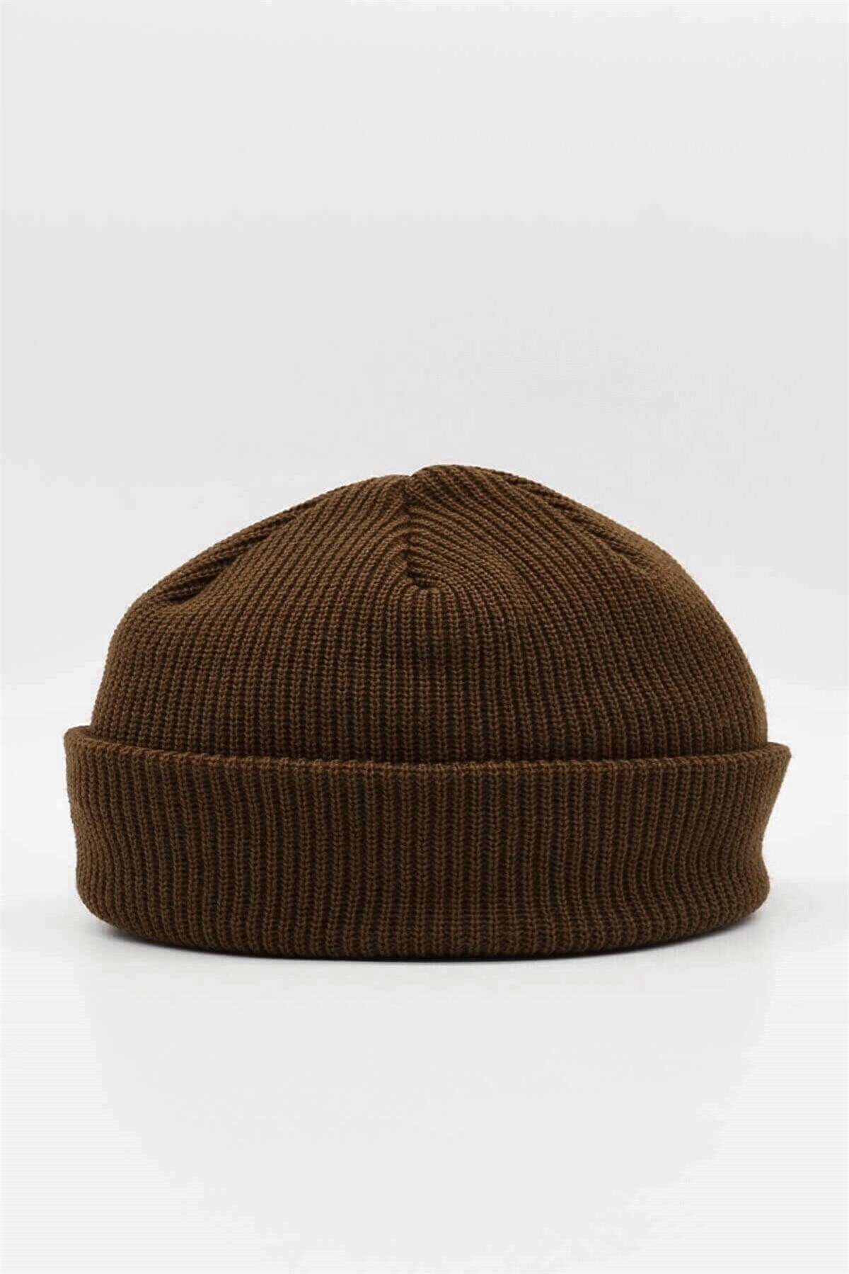 Men's Brown Knit Docker Beanie