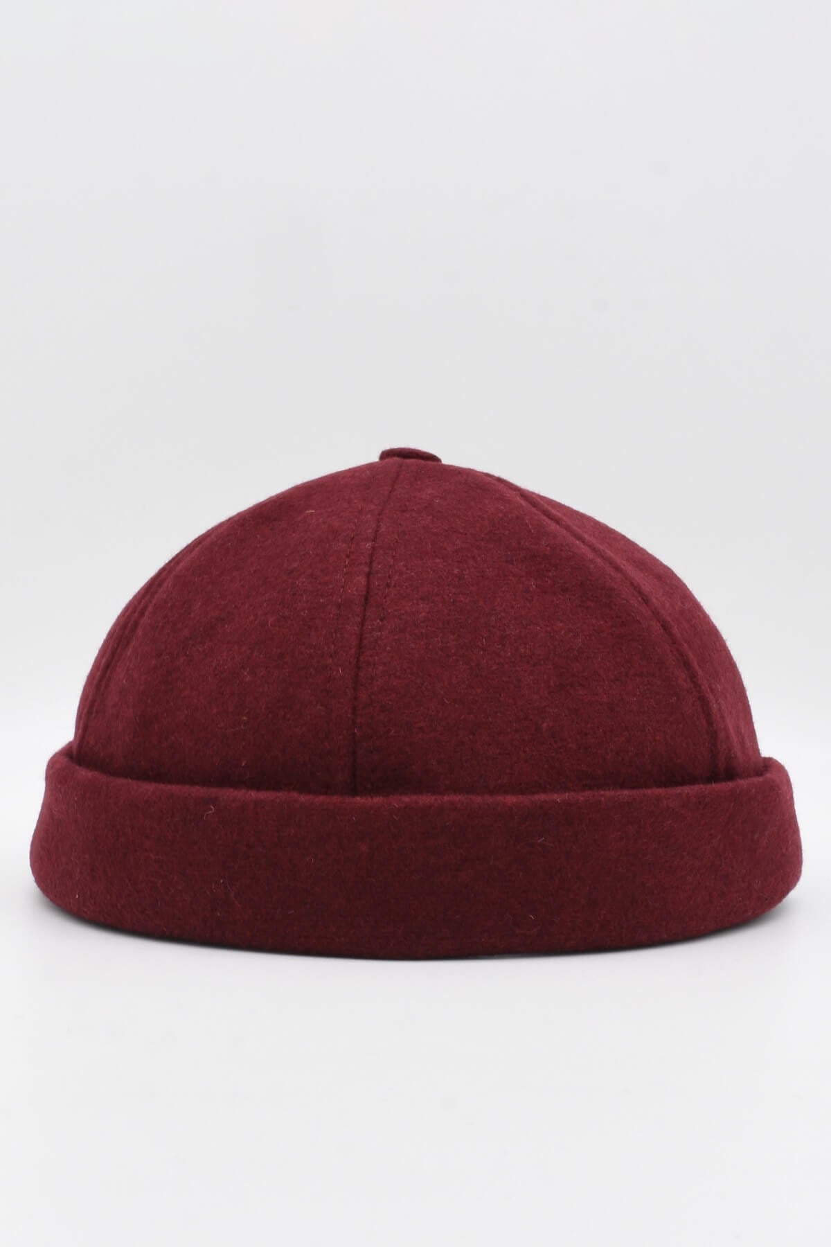 Kışlık Yeni Stil Yün Retro Hip-Hop Docker Şapka Bordo